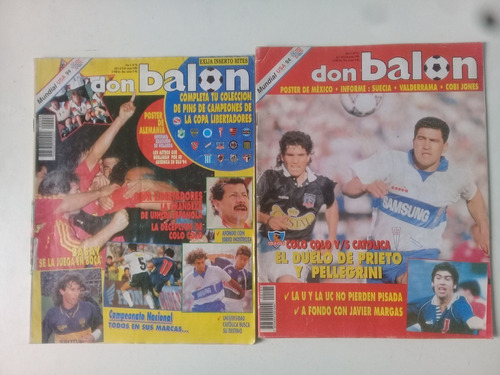 Revista Don Balon - 1994 . Año 2 N° 96 Y N° 101 -con Poster