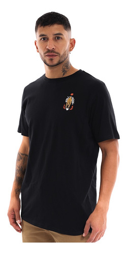 Imagen 2 de 7 de Polera Manga Corta Hombre Hang Loose Aloha Spirit Negro