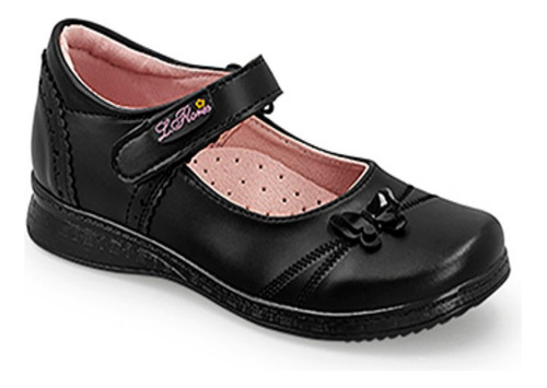 Zapato Escolar Lady Flores Para Niña Modelo 610