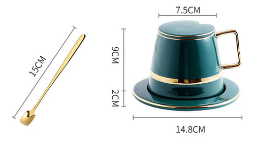 1 Juego De Tazas De Café De Cerámica Con Platillo Para Café