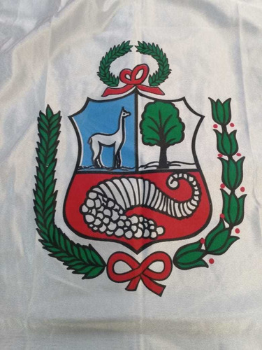 Bandera Perú Con Logo 90 X 150 Cm Oficial - Reforzada Flameo