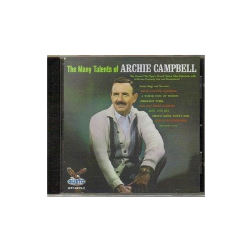 Campbell Archie Many Talents Of Usa Import Cd Nuevo