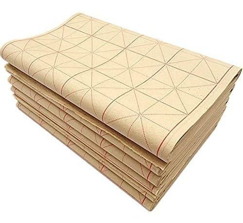 Papel De Bambu Para Practica Caligrafia China 70h 30cuad/6cm