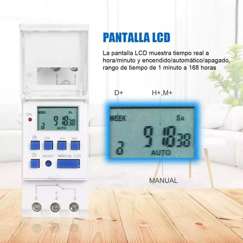 25a110v Interruptor Temporizador Programable De 7 Días