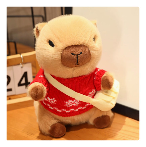 Peluche Capibara Con 8 Piezas De Ropa Y Accesorios,25 Cm Chocolate