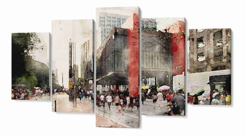 Gráfico en mosaico de tamaño gigante de Masp São Paulo en 5 partes