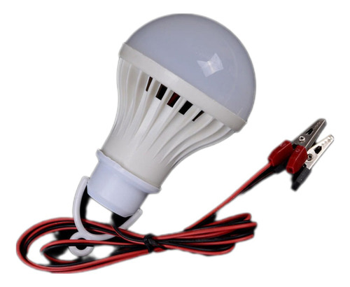 Foco Led P/batería Dc 9w 12v C/cable Rojo-negro C/conectores