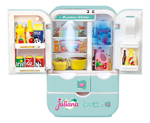 Mi Primera Heladera Juliana Sweet Home Con Luz + Accesorios 