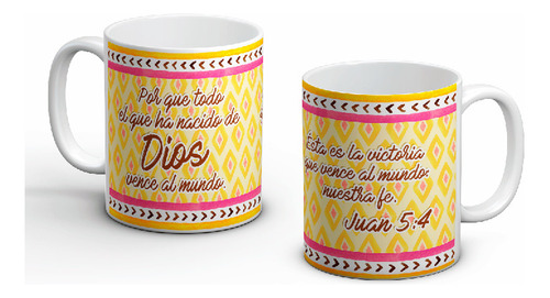 Taza Plastica Personalizada Cristianas Religion Frases Nro48