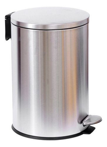 Basurero Con Pedal Acero Redondo 20 Lt