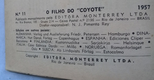 Gibi Hq - O Coyote - N111 Ano 1963+1957 Incompleta Brinde (Usado)