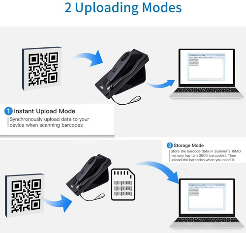 Qr Barcode Scanner Dual 2.4g  Bluetooth 1d 2d Escáner De Có