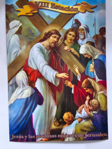 Poster Decorativo Viacrucis Pack De 5 Juegos 28x40