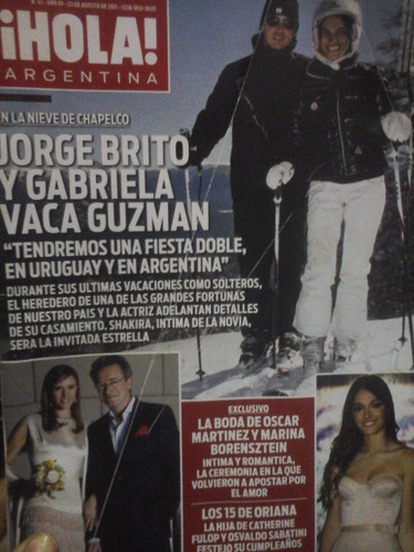 Revista Hola Argentina 47 Martinez Sabatini 23/8/11  