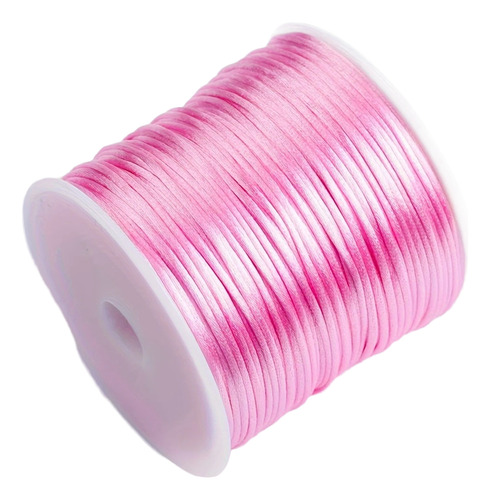 Cordón De Seda 3mm Cola De Rata Bisutería Todos Los Colores Rosa