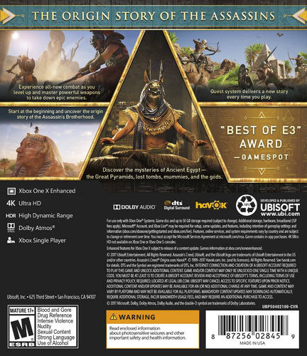 Videojuego Assassin's Creed: Origins Day 1 Edition Para