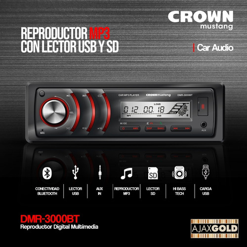 Imagen 5 de 7 de Estereo Bluetooth Usb Auto Stereo Fm Pantalla Aux Sd 52w X4
