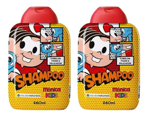  Shampoo Cia Da Natureza Monica Finos E Delicados 260ml - 2un