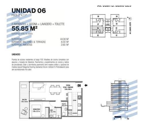 Depto, Palermo, 2 Amb, Cocina, Lav, Toil, Entrega Marzo 2025