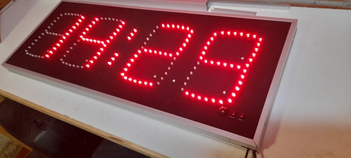 Reloj Led Grande Pared, Hora, Minutos Y Temperatura 80x32cm Negro