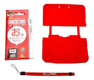 ¡¡¡ Kit Funda De Silicón, Micas Y Correa Nintendo 3ds Xl !!!