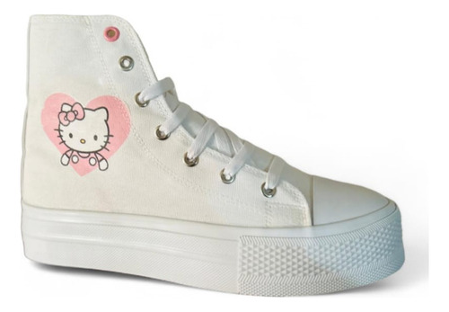 Tenis Urbano Tipo Bota Blanco Para Dama Basik