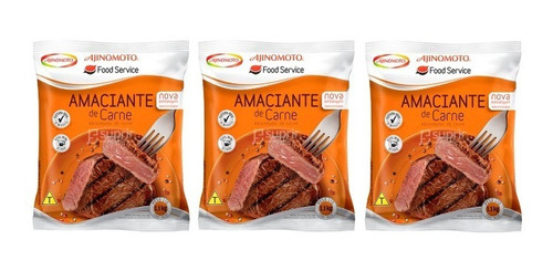 Kit C/3 Amaciante De Carnes 1,1kg - Ajinomoto