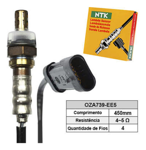 Sonda Lambda Pré Ntk Oza739.ee5 Megane 1.6 16v K4m 98 A 04
