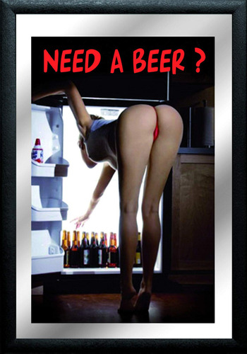 ¿necesitas Una Cerveza? Pin Up Girl Nostalgia Barspiegel Esp