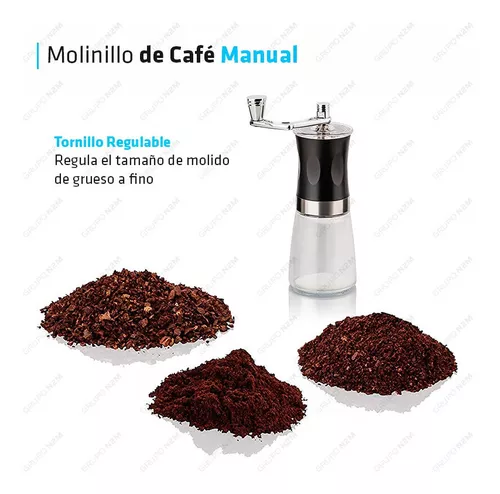 Molinillo Cafe Manual Con Muelas Granos Semillas Premium