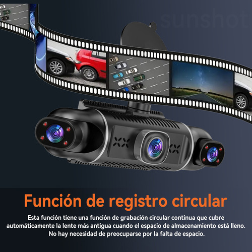 1080p Camera For Auto Dash Cam 5 Camera Gps Wifi App + 64 gb Passengers Monitoring In The Automóvil