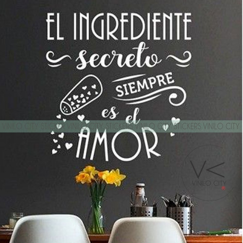 Vinilo Decorativo Para Cocina Nuestro Ingrediente Secreto