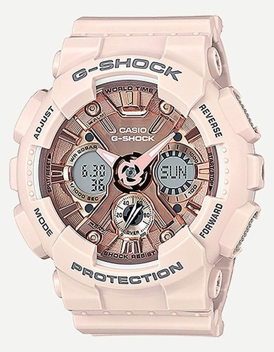 Reloj Casio G-shock Cod: Gma-s120mf-4a Joyeria Esponda Color de la malla Rosa pálido Color del bisel Rosa Color del fondo Rosa dorado