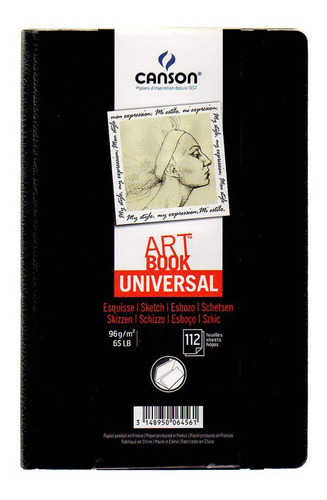 Libreta Canson Art Book Universal 21x29,7cm Color Negro