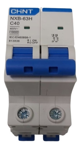 Interruptor Automático Bipolar 40a 2x40a Curva C 10ka