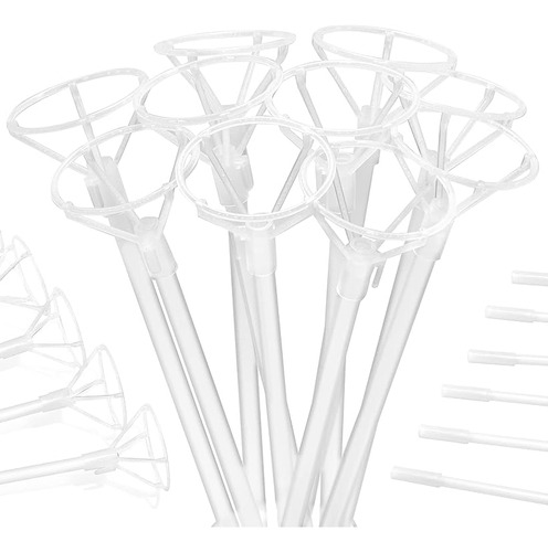 55 Palos Globo Bobo 27 Pulgadas Con Copas Palitos Transparen
