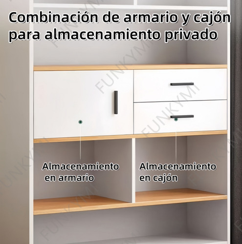 Librería De Madera Minimalista Multifuncional De 5 Niveles