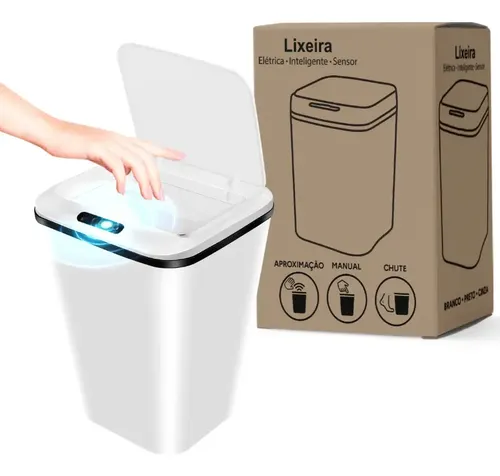 Xiaobang Lixeira Inteligente Sensor Automática Recarregavel Banheiro Cozinha Lixo