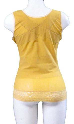 Camiseta Modeladora Beige Para Mujer Con Tirantes