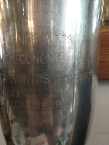 Imagen 4 de 8 de Antigua Copa Trofeo Bañado En Plata Bordeu 79