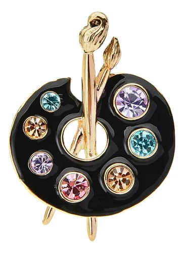 Broche Prendedor Pin De Paleta De Dibujo Para Mujer Y Hombre