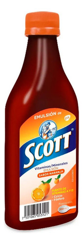 Emulsion De Scott Multivitamínico Aceite Sabor Naranja De 200ml Naranja
