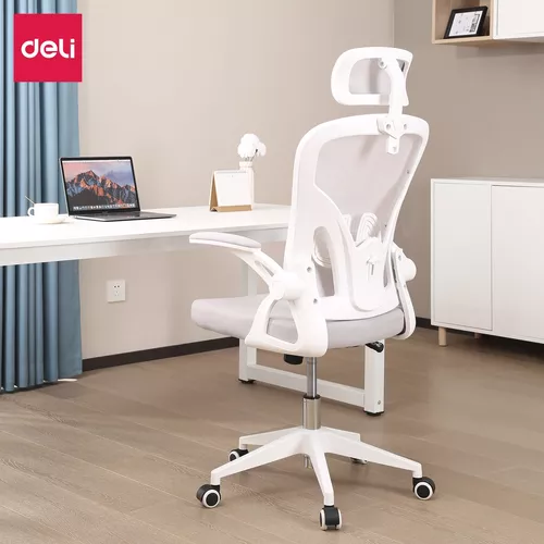 Silla Oficina CAFEO, Blanca con Brazos Regulables - SillasOficina