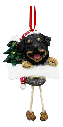 Rottweiler - Adorno De Navidad Con Diseo De Patas Colgantes,