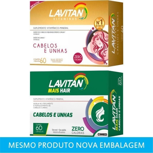Lavitan Mais Hair Cabelos E Unhas 60 Cápsulas