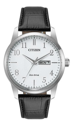 Reloj Citizen Dress Classic Para Caballero Color de la correa Negro Color del bisel Blanco Color del fondo Blanco