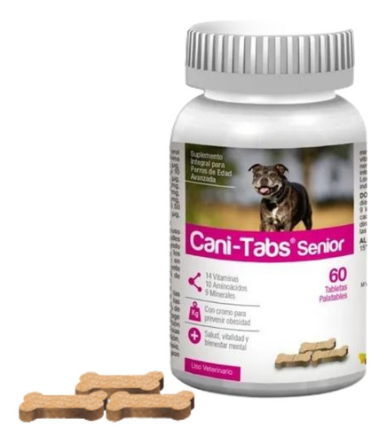 Suplemento Vitamínico Cani Tabs  Perros Edad Avanzada Y A