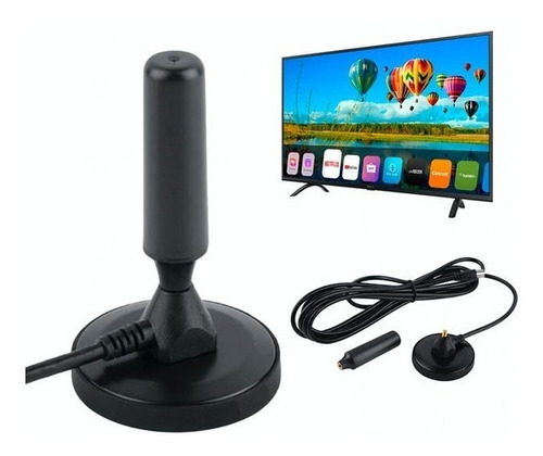 Imagen 5 de 10 de Antena Para Tv Digital Incluye Adapador Para 4 Tv Cable 3 M
