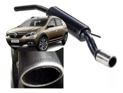 Silenciador Tra Deportivo Cola Cromada Sandero Stepway 