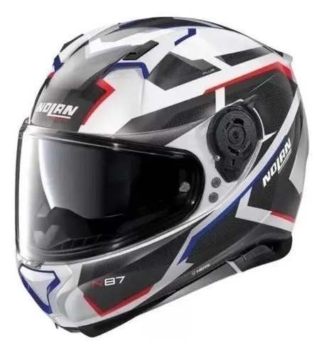 Casco Para Moto Nolan N87 Plus Overland 36 Blanco/ Negro